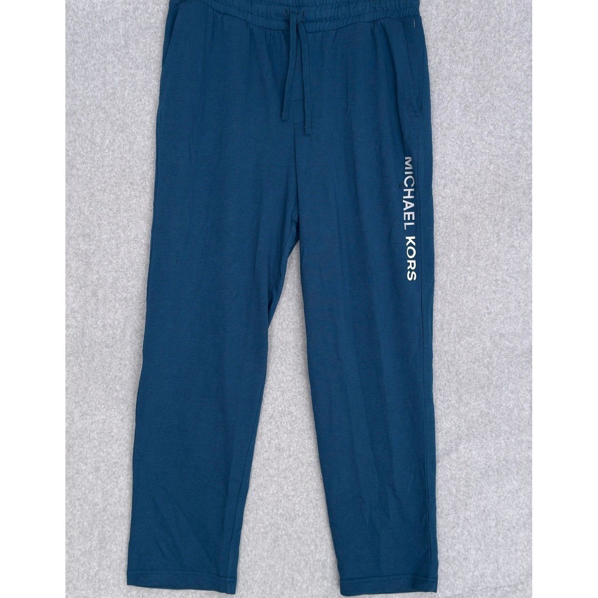 Michael Kors Mens Loungewear Joggers Holiday Blue Logo Sweatpants