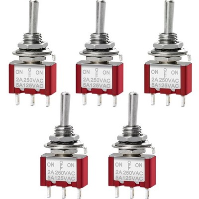 Kleiner federnder Kipp-TASTER MTS-123 SPDT 3-polig 2A 250V 5 Stück