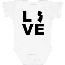 Inktastic Love New Jersey Baby Bodysuit State Support America One-piece Infant