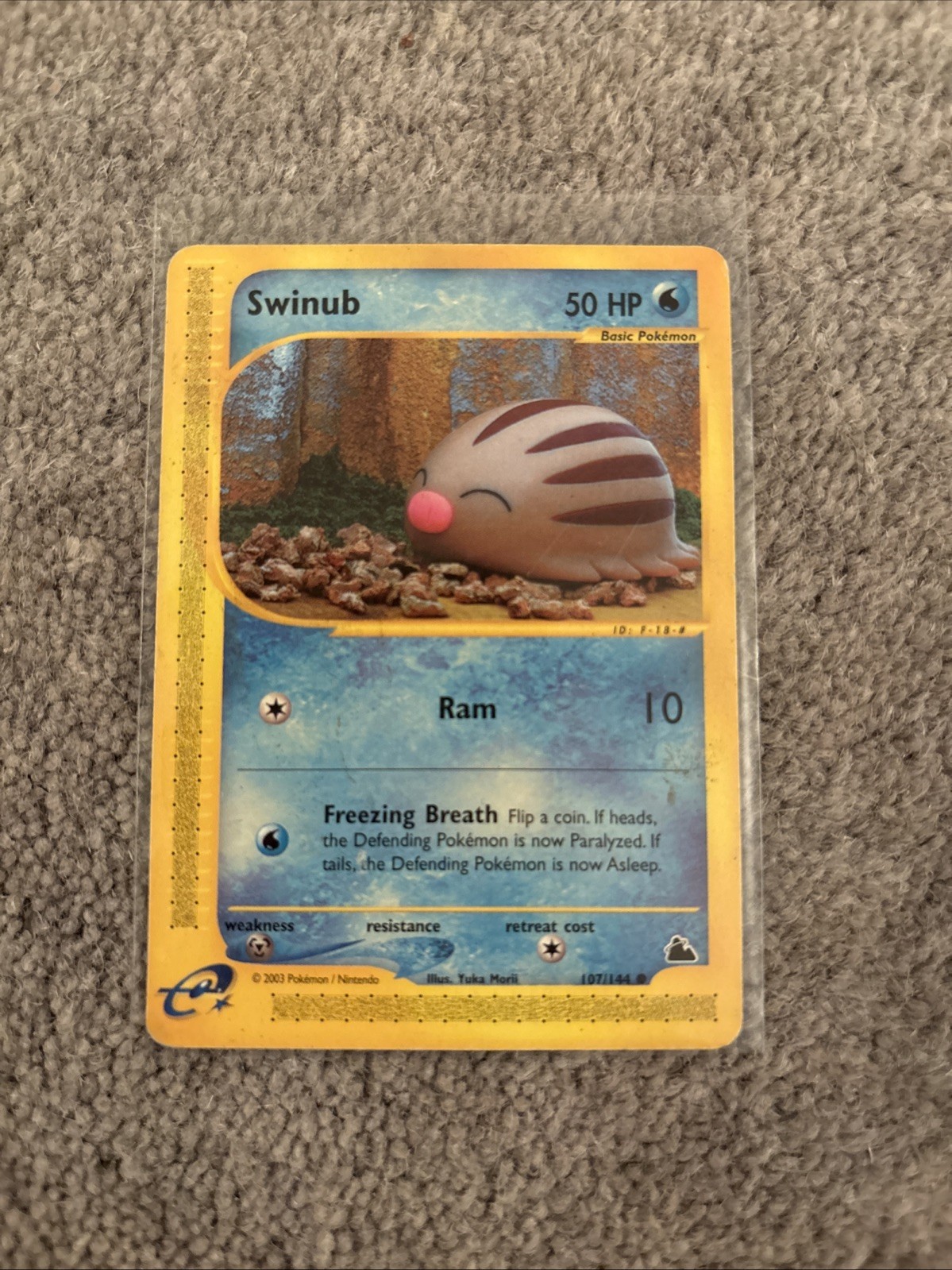 Pokemon TCG Swinub 107/144 Skyridge Rare LP