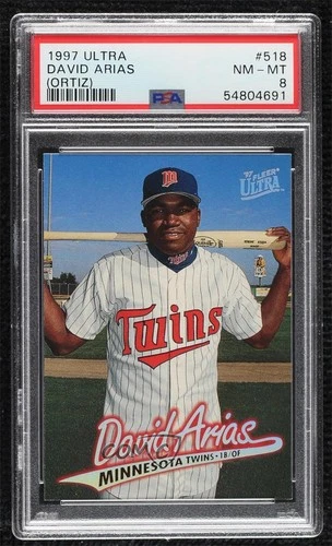 1997 Fleer Ultra David Ortiz (David Arias on Card) #518 PSA 8 Rookie RC HOF
