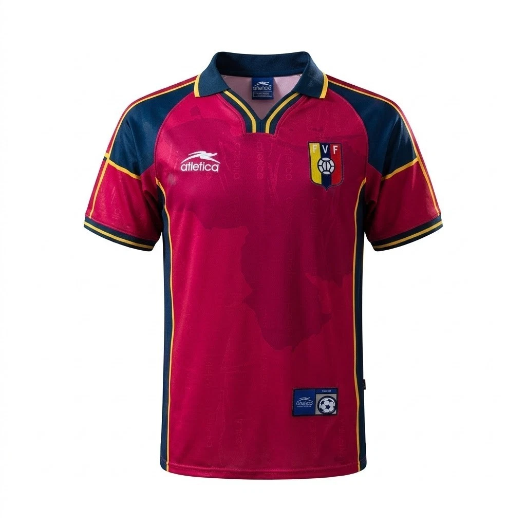 Maillot Vintage équipe Nationale Du Venezuela 2001, Marque Atletica, Taille M - Très Bon état