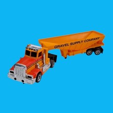 Tyco US 1 Electric Trucking Peterbilt Truck Slot Car Gravel Supply Trailer