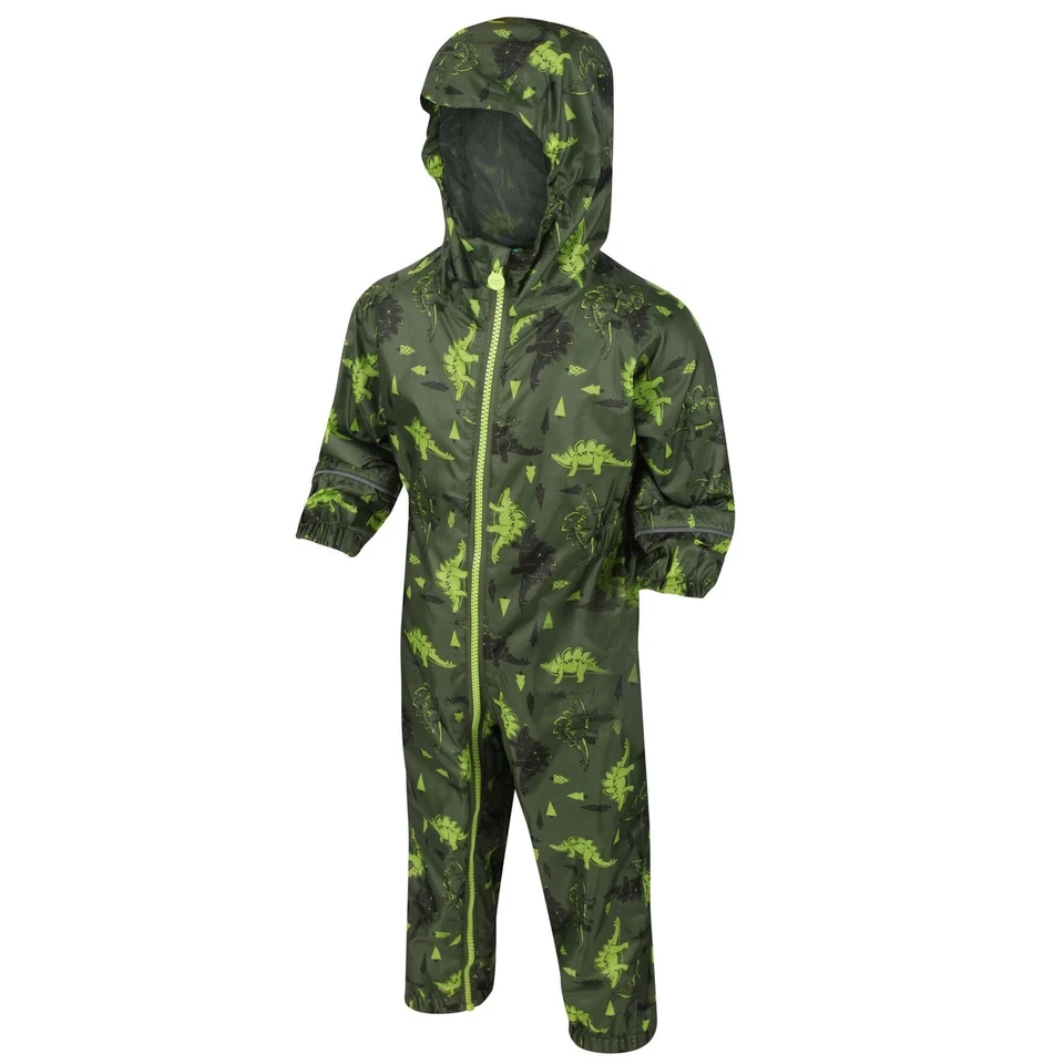Regatta Pobble Waterproof All In One Rain Suit Children Kids Boys Girls Nursery