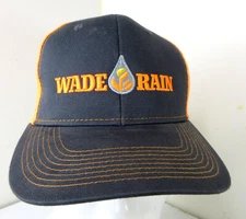 Port Authority Wade Rain Black/Orange Mesh Snapback Baseball Trucker Cap Travis