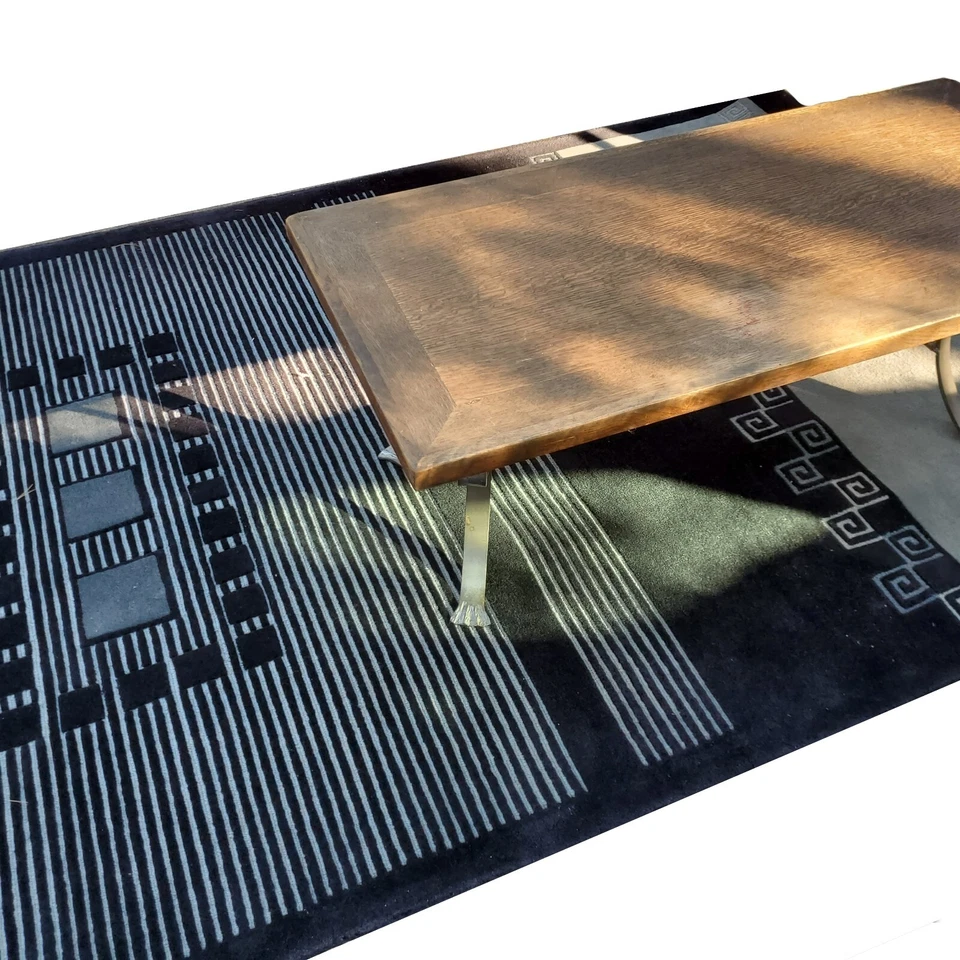 Wood And Forged Metal Coffee Table  Rectangular Width 21" Length 45" Height 17" - Image 2 of 4