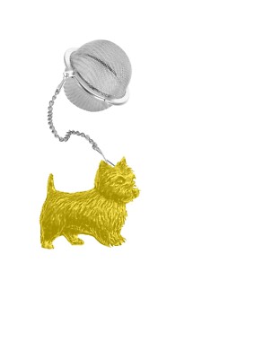 D1 Westie Gold Chrom 2 Zoll Teekugel Netz Ei Edelstahl Sieb