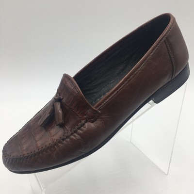 Brass Boot Loafers Shoes Size 8.5 Full Crocodile Brass Boot Black Crocodile Loafers Men main image 4