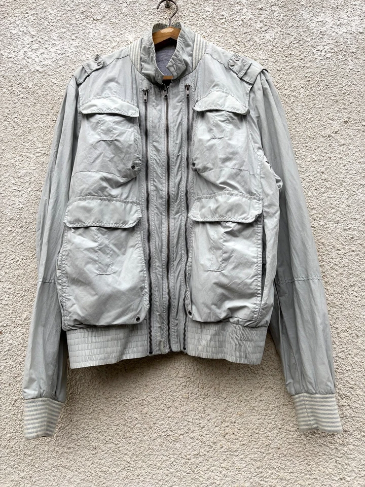 Chaqueta de bombardero ligera reversible de colección Crazy años 90 Roberto Cavalli Archive Cargo Foto 2 de 4