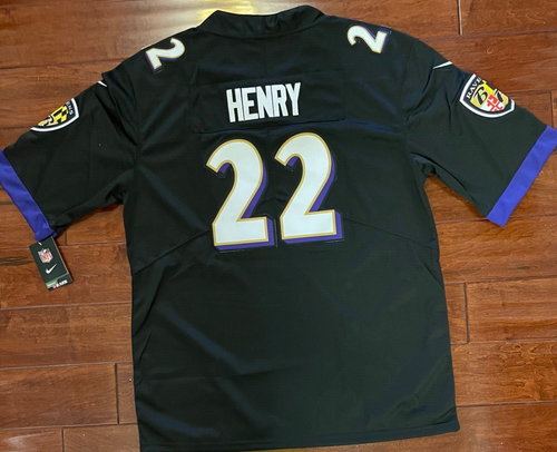 Henry 22 Ravens Jersey Mns Szs S-3X All Patchs No Printing Ships Tomorrow - 第 2/5 張圖片