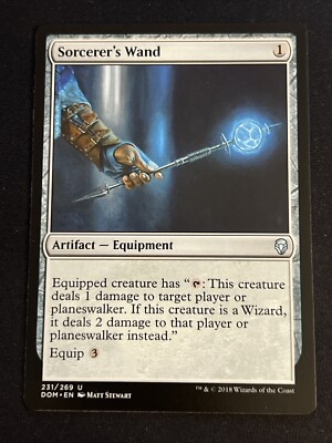 1x Sorcerer's Wand (231) Dominaria LP MTG Magic the Gathering x1
