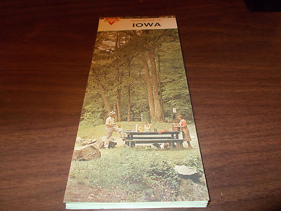 1966 Conoco IOWA Vintage Road Map