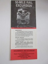Stourbridge Line Rail Excursion brochure timetable 1988 Lackawanna RR PA