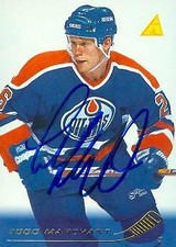 Todd Marchant autographed Hockey Card (Edmonton Oilers) 1995 Pinnacle #76