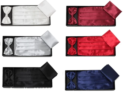 Cummerbund ceremony belt green blue groom set polyester cummerbund wedding