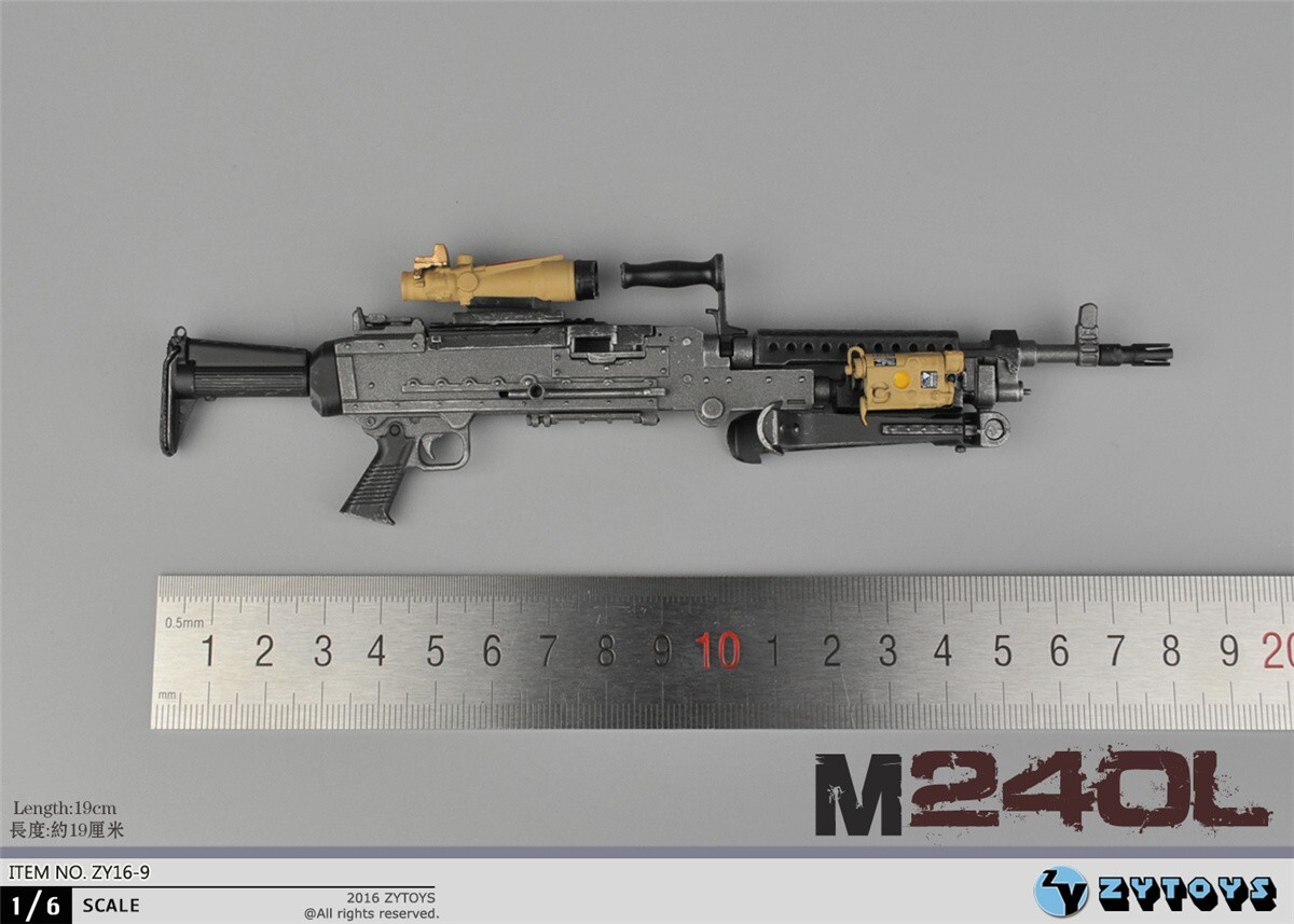 トイガン mzee ZYTOYS ZY16-9 1/6 M240L WWII Gun Sniper Rifle Weapon Model