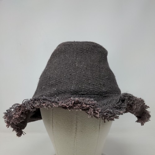 Earth Divas Sun Hat Gray One Size Hemp Frayed Summer Beach Cap Boho W/Tags - Picture 2 of 9