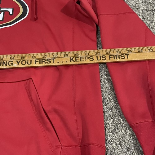 Sudadera con Capucha Nike Therma Fit Adulto L San Francisco 49ers NFL Fútbol Rojo - Imagen 5 de 6