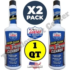 2-PACK NEW! LUCAS OIL 10512 DEEP CLEAN FUEL SYSTEM CLEANER - 32oz for 60 Gallons