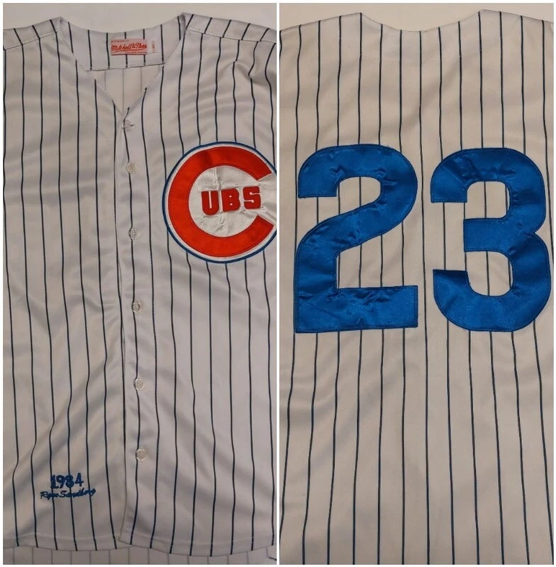 Vintage Mens Mitchell & Ness Chicago Cubs Jersey 1984 Ryne Sandberg #23  Size 48