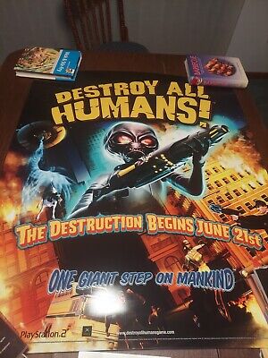 PS2 GAMES DESTROY ALL HUMANS PROMO!FULL GAME!!!