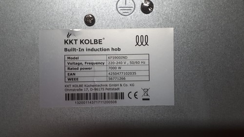 KKT KOLBE KF5900IND Induktion Kochfeld Induktionskochfeld gebraucht - Bild 7 von 14