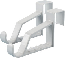 2 Pack over the Door Hooks for Hangers - Extra Strong White Plastic over Door Ho