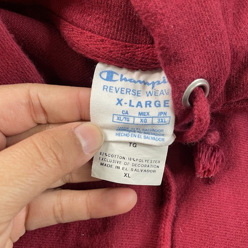 Champion Reverse Weave Colgate University Maroon Hoodie Sweatshirt Size XL - Picture 3 of 4