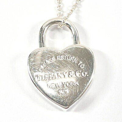 Toe Heart Lock Necklace Silver 925 