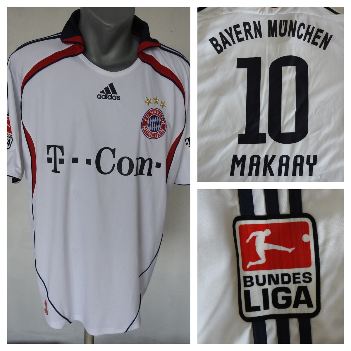 Bayern Munchen 2006 Away Jersey #10 Makaay Adidas White