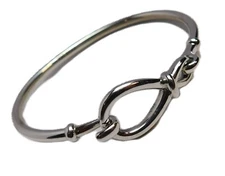 Authentic Pandora Bracelet,  Silver Bangle Infinity Knot  #598893C00