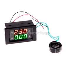 Digital Ammeter Voltmeter LCD Panel Amp Volt Meter Gauge AC 100A 80-300V