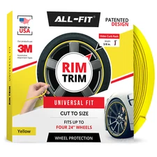 ALL-FIT Rim Trim Wheel Protection Strips Prevent Curb Rash and Scratches(YELLOW)