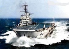 ROYAL NAVY AIRCRAFT CARRIER HMS EAGLE c 1958