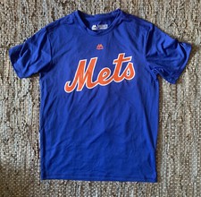 YOUTH NEW YORK METS T-SHIRT JERSEY MLB BLUE COOL BASE - SIZE YL L YOUTH LARGE