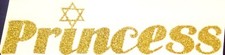 Original Vintage Jewish Princess Iron On Transfer Gold Glitter