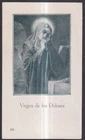 Holy card antique of Virgin Dolorosa santino image pieuses estampa
