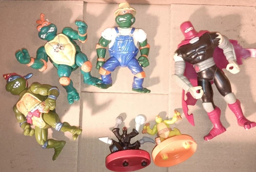 VNTG 90's TMNT Action Figure Lot, Variety of Types