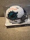 Jaylen Waddle Miami Dolphins Mini Helmet Auto Signed Fanatics COA Lunar Eclipse