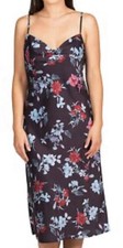 Women's Hippie Rose Floral Cowl Neck Midi Dress S Burgundy Blue