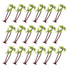 50 Pcs Miniature Palm Trees Medium Size Plastic for Centerpieces