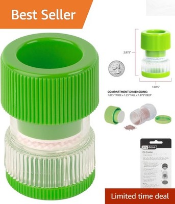 Compact Travel Pill Organizer with Removable Drinking Cup - Effortless Dosing