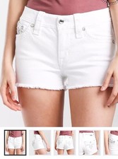 Rock Revival shorts white Women s White Denim Shorts Mid-Rise Size 32
