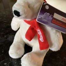 Coca Cola Polar Bear Plush Stuffed Animal Toy Collectible New With Tags 7  Lovey