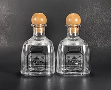 2 Replica Patron Tequila Bottles Cocktail Glasses 375ml Drinking Cups
