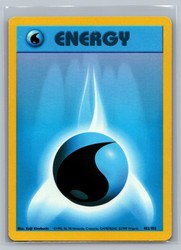 Pokemon Water Energy 102/102 Base Set 1999 Common