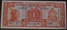 1961 Honduras 1 Lempira Note *Beautiful Example* 9700