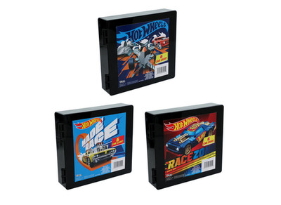 HOT WHEELS CAR CASES SET OF 3 CASES - HOLDS 6 CARS EACH CASE 3 PK NEW QUICK SHIP