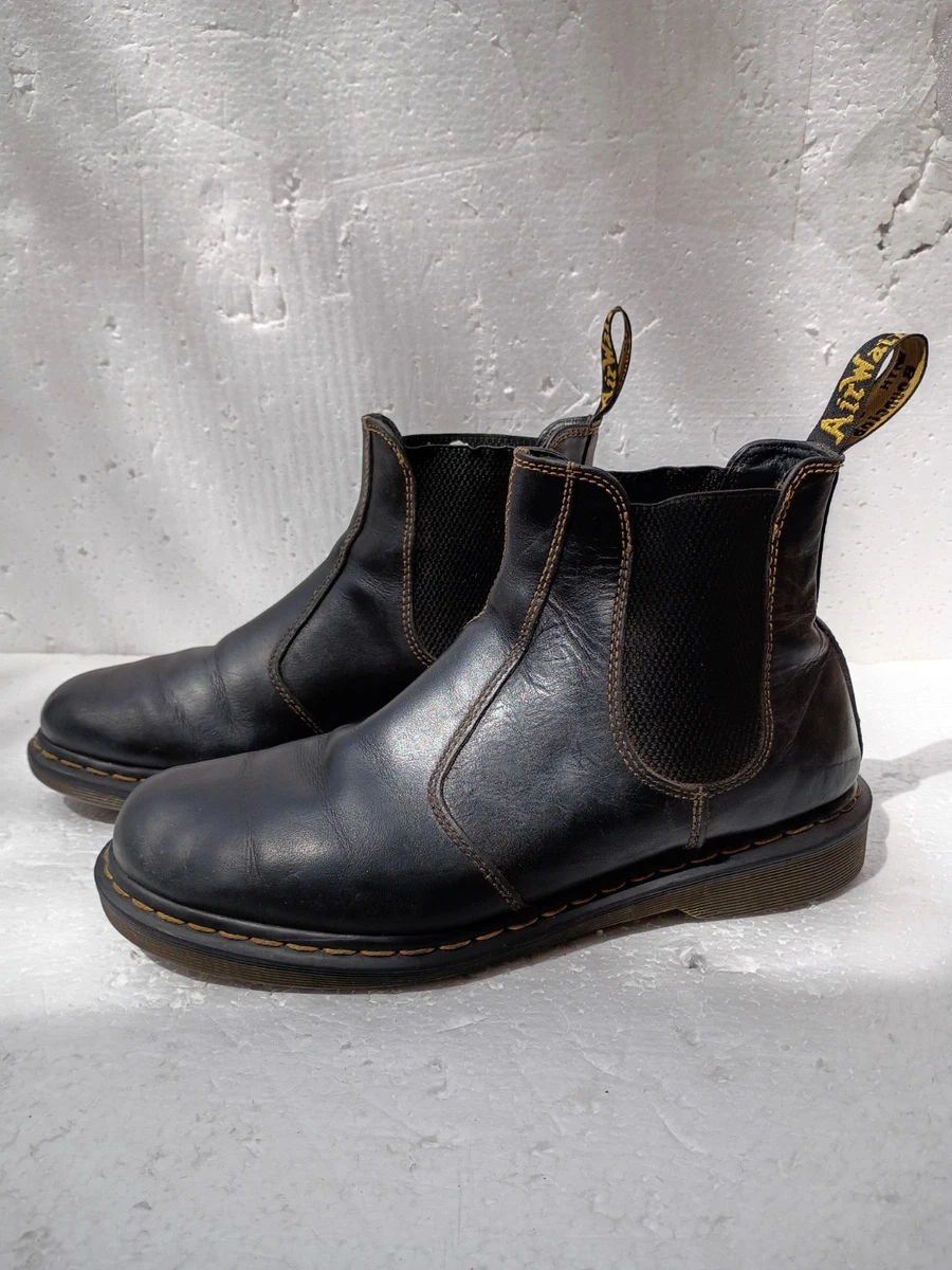 Dr Martens 2976 Quad Smooth Black Leather Chelsea Boots Unisex Men
