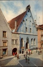 Tallinn Great Guild building Estonia vintage postcard c838